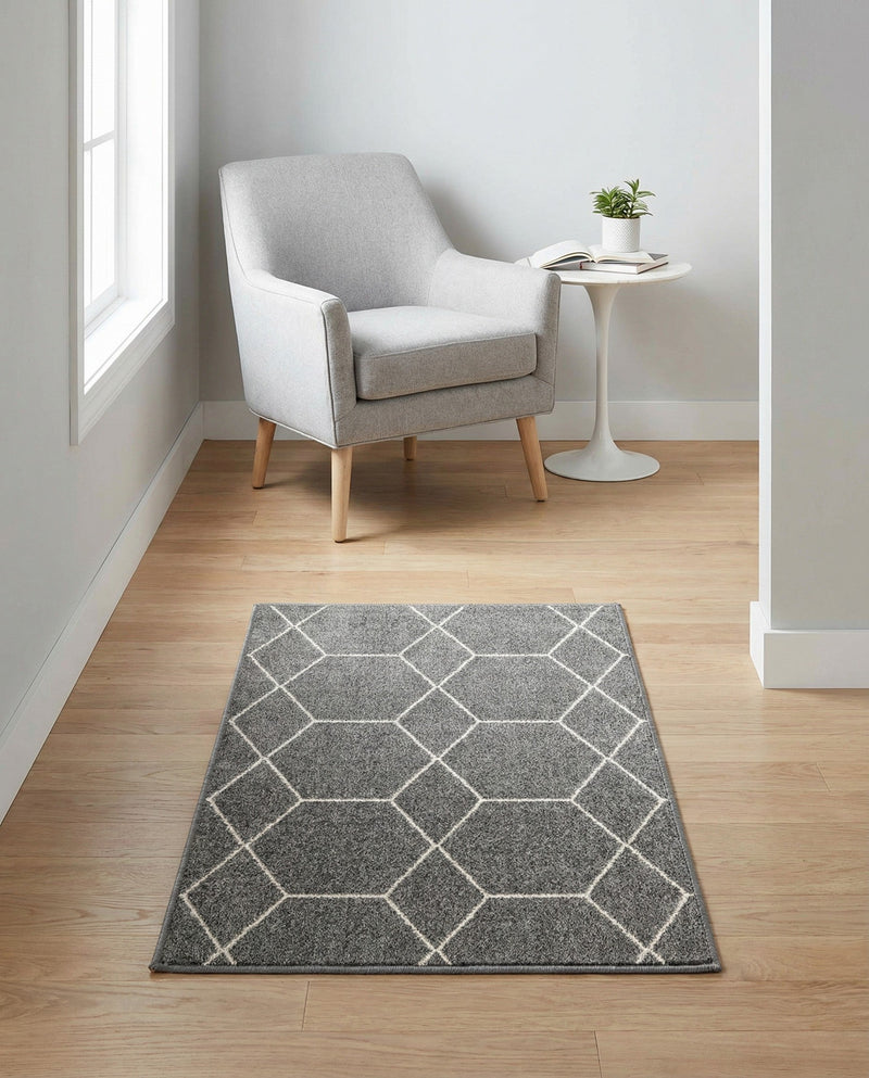 Trellis Mosaic Collection Area Rug - Arborville (Light Gray) Rectangle Light Gray  lifestyle 10