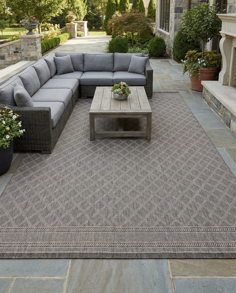 Savannah Pergola Collection Area Rug - Savannah Rectangle Chocolate Brown  lifestyle 41