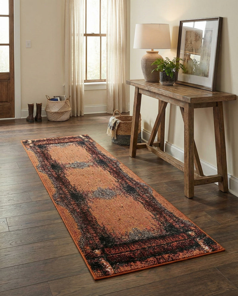 Marrakesh Elegance Collection Area Rug -  Sijilmasa Runner Orange  lifestyle 75
