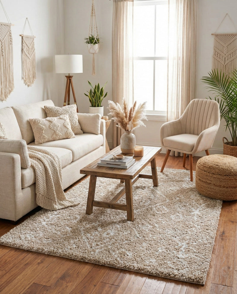 Casablanca Comfort Collection Area Rug - Sahara Rectangle Taupe  lifestyle 18