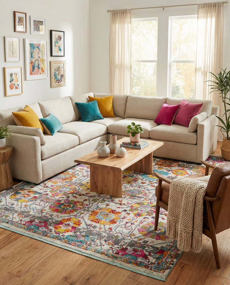 Arcadia Rugs Collection Area Rug -  Elysium Rectangle Multi  lifestyle 5