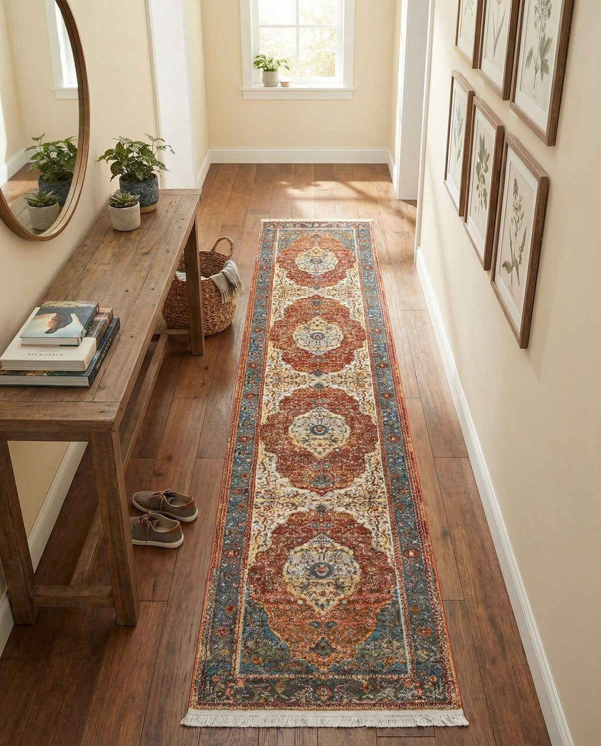 Caribbean Breeze Collection Area Rug -  Vieques Runner Rust Red  lifestyle 199
