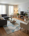 Dresden Elegance Collection Area Rug - Meissen Rectangle Blue  lifestyle 13