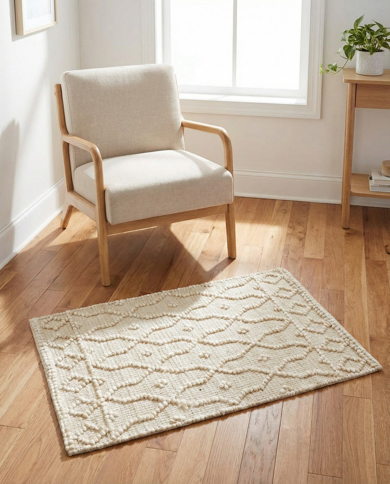 Savannah Weave Collection Area Rug - Serengeti Rectangle Ivory  lifestyle 43