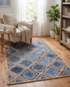 Woven Seaside Jute Collection Area Rug - Marina Rectangle Blue  lifestyle 34