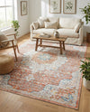 Coastal Haven Collection Area Rug - Seabreeze (Red) Rectangle Red  lifestyle 6