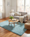Alpine Plush Collection Area Rug -  Cortina (Aqua) Rectangle Aqua  lifestyle 20