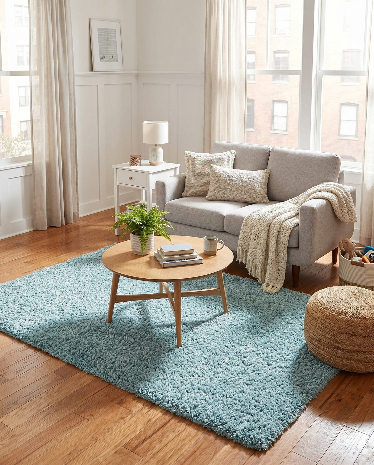 Alpine Plush Collection Area Rug -  Cortina (Aqua) Rectangle Aqua  lifestyle 20