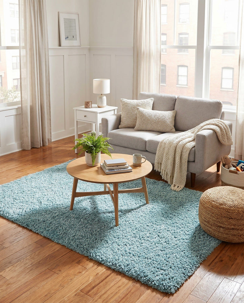 Alpine Plush Collection Area Rug -  Cortina (Aqua) Rectangle Aqua  lifestyle 20