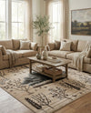 Coastal Haven Collection Area Rug -  Coastline Square Beige  lifestyle 69