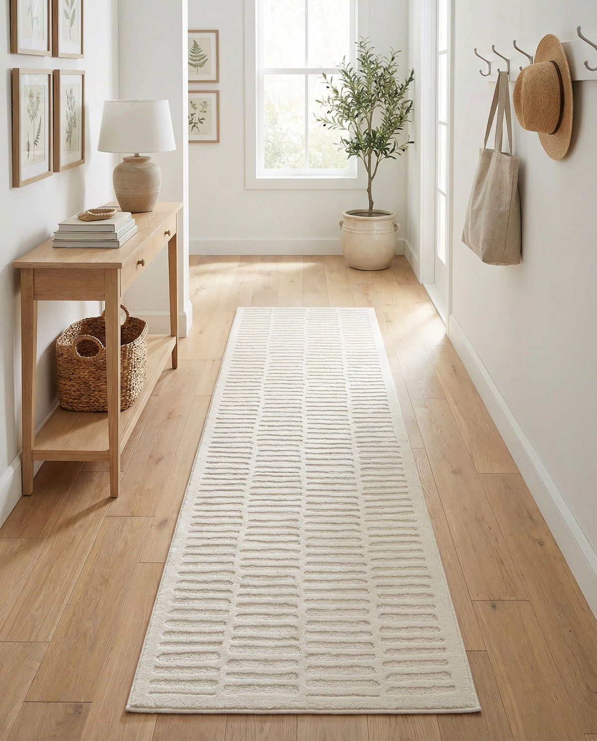 Haven Tapestry Collection Area Rug -  MistyRidge Runner Ivory White  lifestyle 16