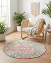 Arcadia Rugs Collection Area Rug -  Shangri-La Round Pink  lifestyle 63
