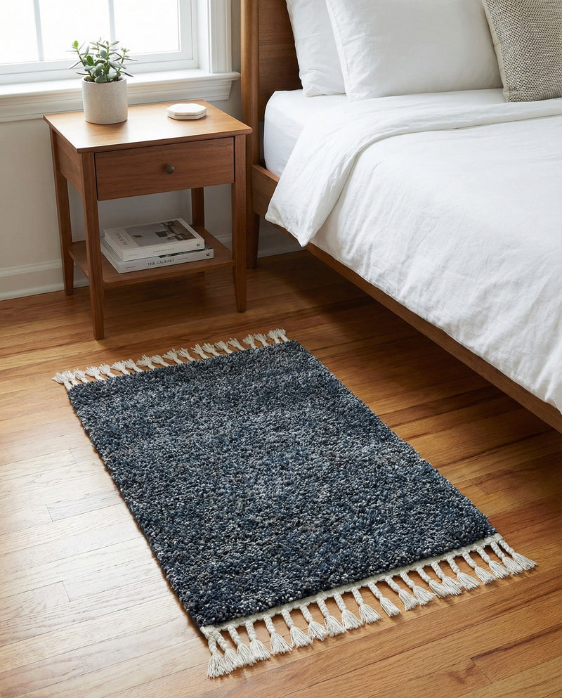 Cozy Cove Shag Collection Area Rug -  Harbor Rectangle Blue  lifestyle 23