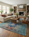 Venetian Tapestry Collection Area Rug -  Giudecca Rectangle Turquoise  lifestyle 43