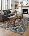 Trellis Mosaic Collection Area Rug -  Pergolatown (Blue Multi) Rectangle Blue Multi  lifestyle 23