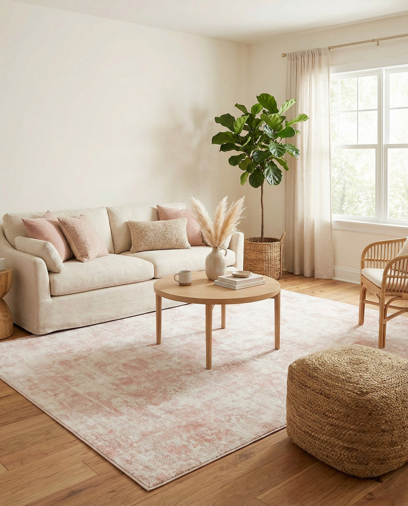 Luminara Sands Collection Area Rug - Elysium (Carnation Pink) Rectangle Carnation Pink  lifestyle 13