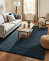 Plush Oasis Collection Area Rug - Serenity (Sapphire Blue) Rectangle Sapphire Blue  lifestyle 14