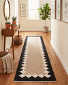 Caspian Wool Collection Area Rug - Baku Runner Black and Gray  lifestyle 43