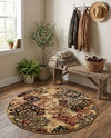 Bistro Lounge Collection Area Rug -  Piccolo Round Beige  lifestyle 82