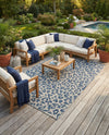 Savannah Escape Collection Area Rug -  Amazon (Blue) Rectangle Blue  lifestyle 11