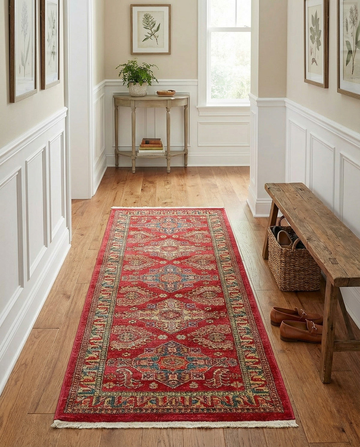 Persian Elegance Collection Area Rug -  Ardabil Runner Red  lifestyle 49
