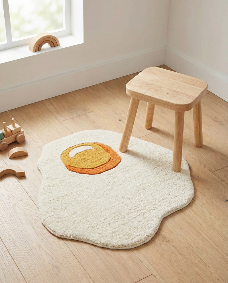 Whimsy Wonders Wool Collection Area Rug -  Dune Round White  lifestyle 22