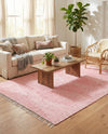 Thar Cotton Collection Area Rug - Jaisalmer (Rose) Rectangle Rose  lifestyle 20