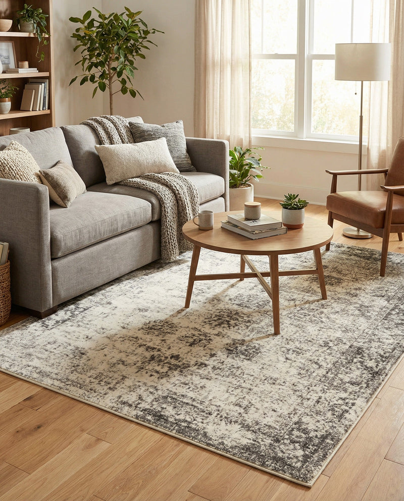 Riviera Elegance Collection Area Rug - Antibes (Gray) Rectangle Gray  lifestyle 32
