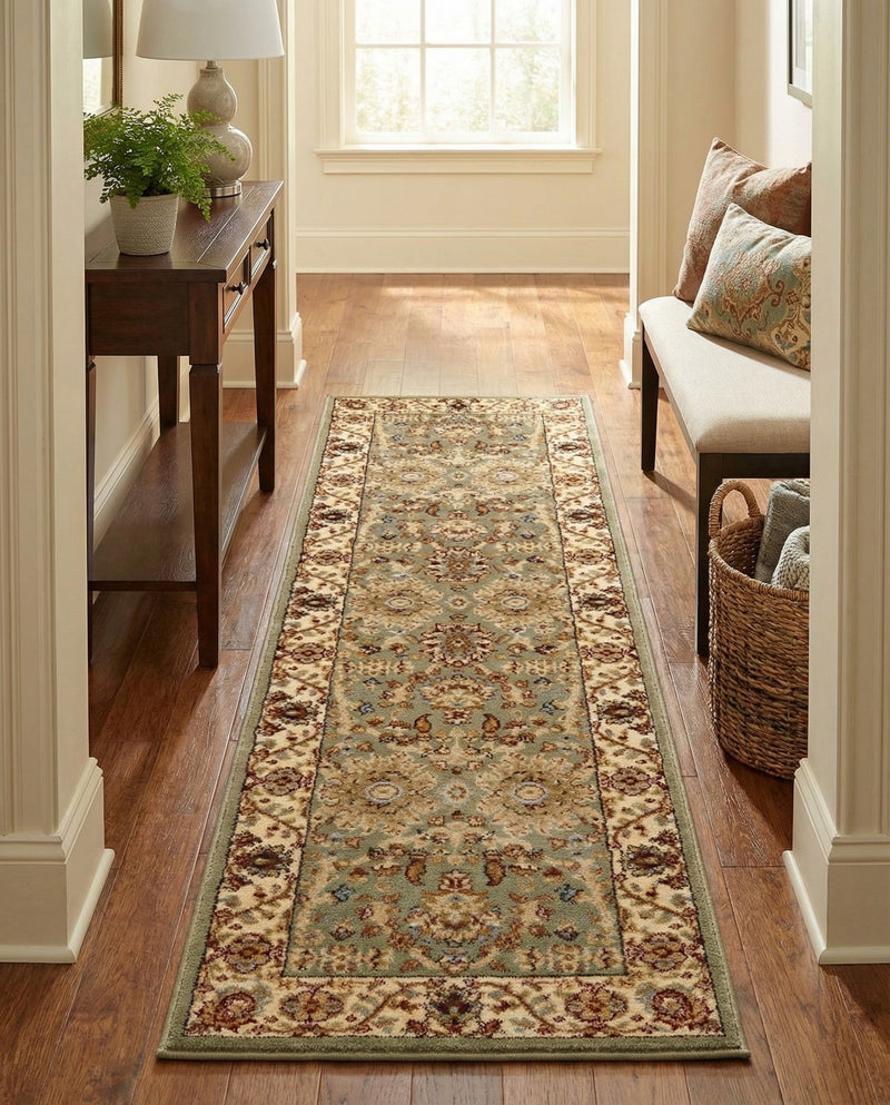 Jaipur Elegance Collection Area Rug -  City Runner Light Green  lifestyle 73