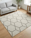 Trellis Mosaic Collection Area Rug - Arborville (Ivory) Square Ivory  lifestyle 44