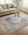 Savannah Series Collection Area Rug -  Augusta (French Blue) Square French Blue  lifestyle 51