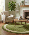 Studio Haven Collection Area Rug -  Alcove (Green) Round Green  lifestyle 62