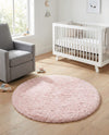 Eternal Plush Oasis Collection Area Rug -  Tranquility (Pink Lace) Round Pink Lace  lifestyle 34