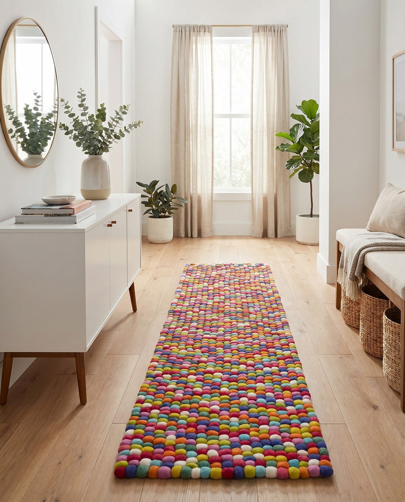 Woolen Sphere Collection Area Rug - Orbsburg (Multi) Runner Multi  lifestyle 78