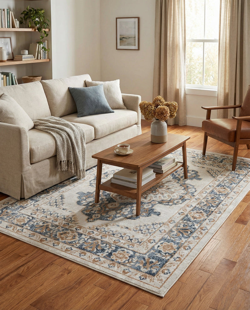 Cambridge Classics Collection Area Rug -  Magdalene (Cream) Rectangle Cream  lifestyle 20