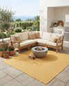 Seaside Serenity Collection Area Rug - Veranda (Corn Harvest Yellow) Square Corn Harvest Yellow  lifestyle 80