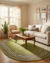 Soho Elegance Collection Area Rug -  Mercer (Green) Oval Green  lifestyle 56