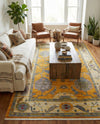 Arcadia Rugs Collection Area Rug - Eden (Yellow) Rectangle Yellow  lifestyle 12