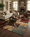 Bistro Lounge Collection Area Rug -  Ristretto Rectangle Multi  lifestyle 29