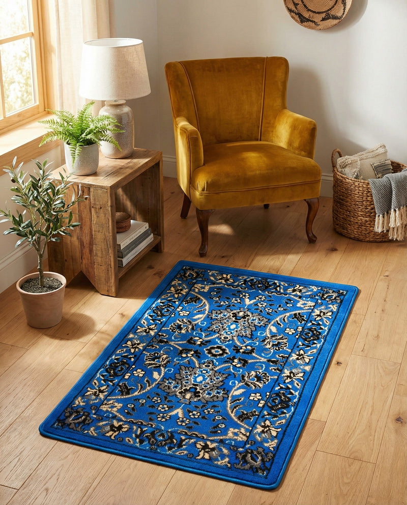 Isfahan Elegance Collection Area Rug - Naghsh-e Jahan (Dark Blue) Rectangle Dark Blue  lifestyle 33