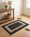 Osian Looms Collection Area Rug - Durham Rectangle Black  lifestyle 58