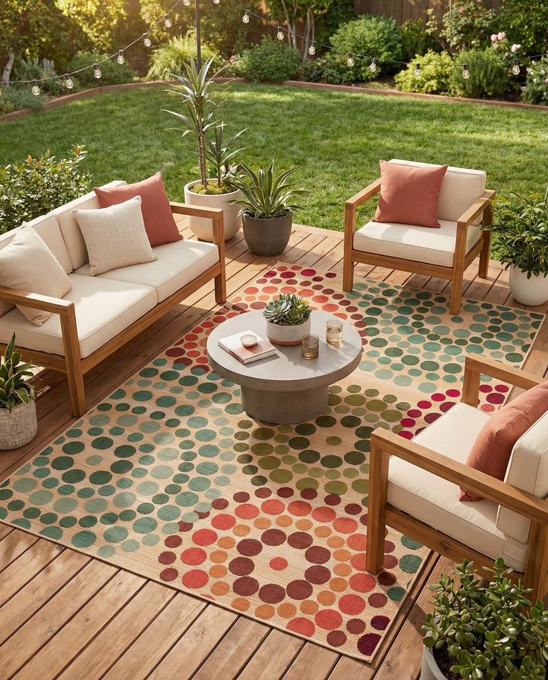 Urban Terrace Collection Area Rug -  Esplanade Rectangle Beige  lifestyle 52