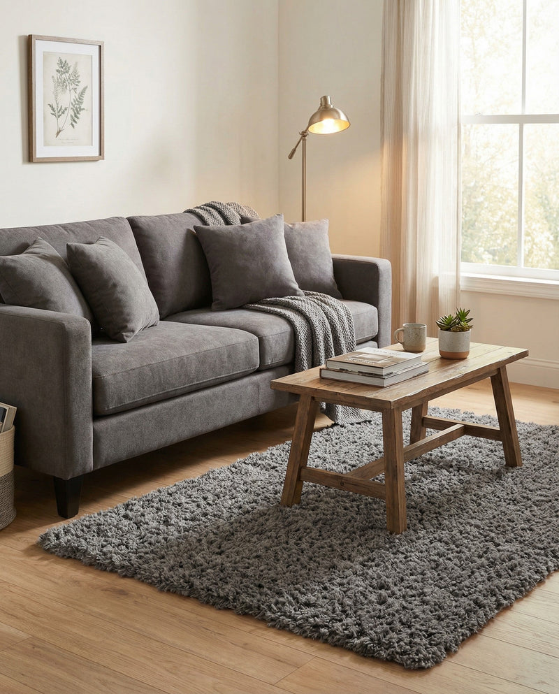 Eternal Plush Oasis Collection Area Rug -  Tranquility (Smoke) Rectangle Smoke  lifestyle 12