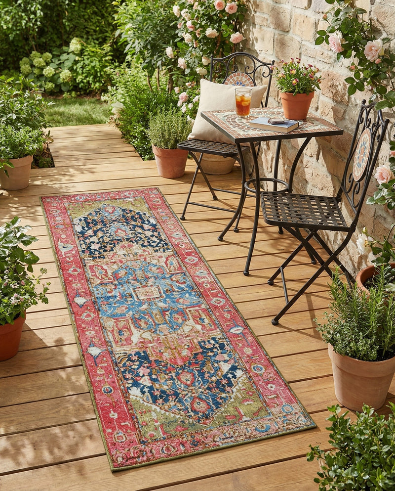 Patio Heritage Collection Area Rug -  Sanctuary Runner Multi  lifestyle 38