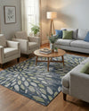 Savannah Elegance Collection Area Rug -  Riverfront Rectangle Navy Blue  lifestyle 49