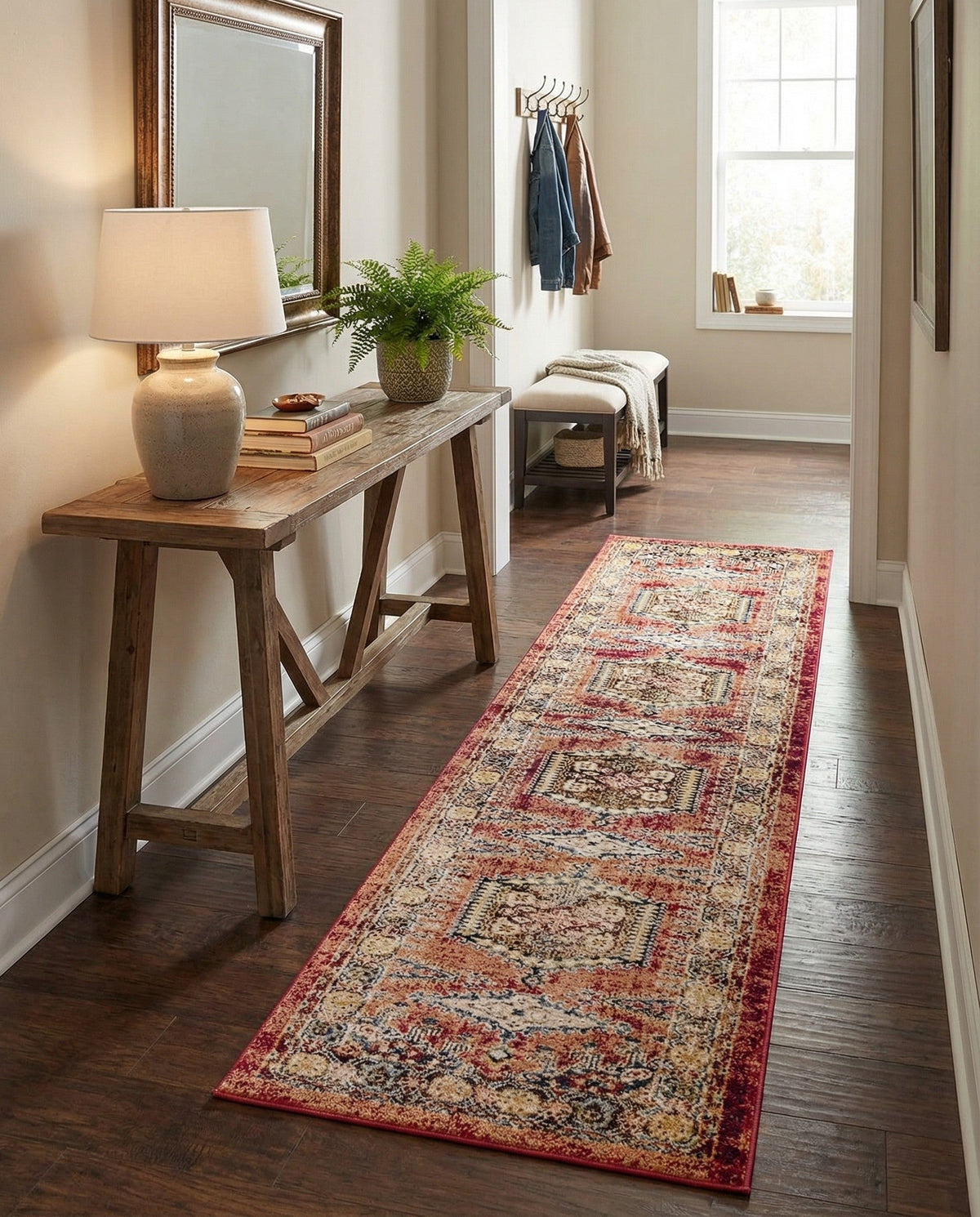 Eden Oasis Collection Area Rug -  Refuge (Terracotta) Runner Terracotta  lifestyle 85