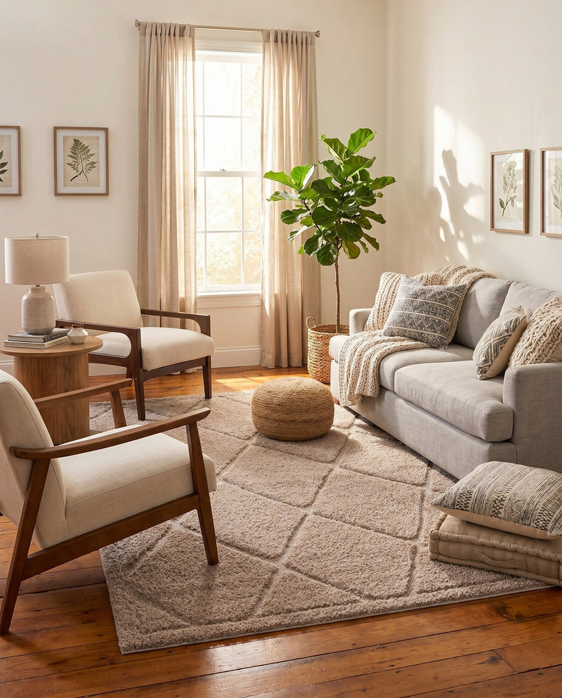 Trellis Haven Collection Area Rug - Havenwood Rectangle Beige  lifestyle 46
