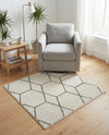 Trellis Mosaic Collection Area Rug - Arborville (Ivory) Square Ivory  lifestyle 57