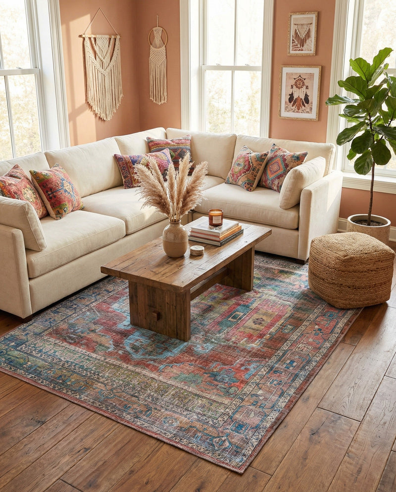 Zahara Oasis Collection Area Rug - Sahara Rectangle Multi  lifestyle 42