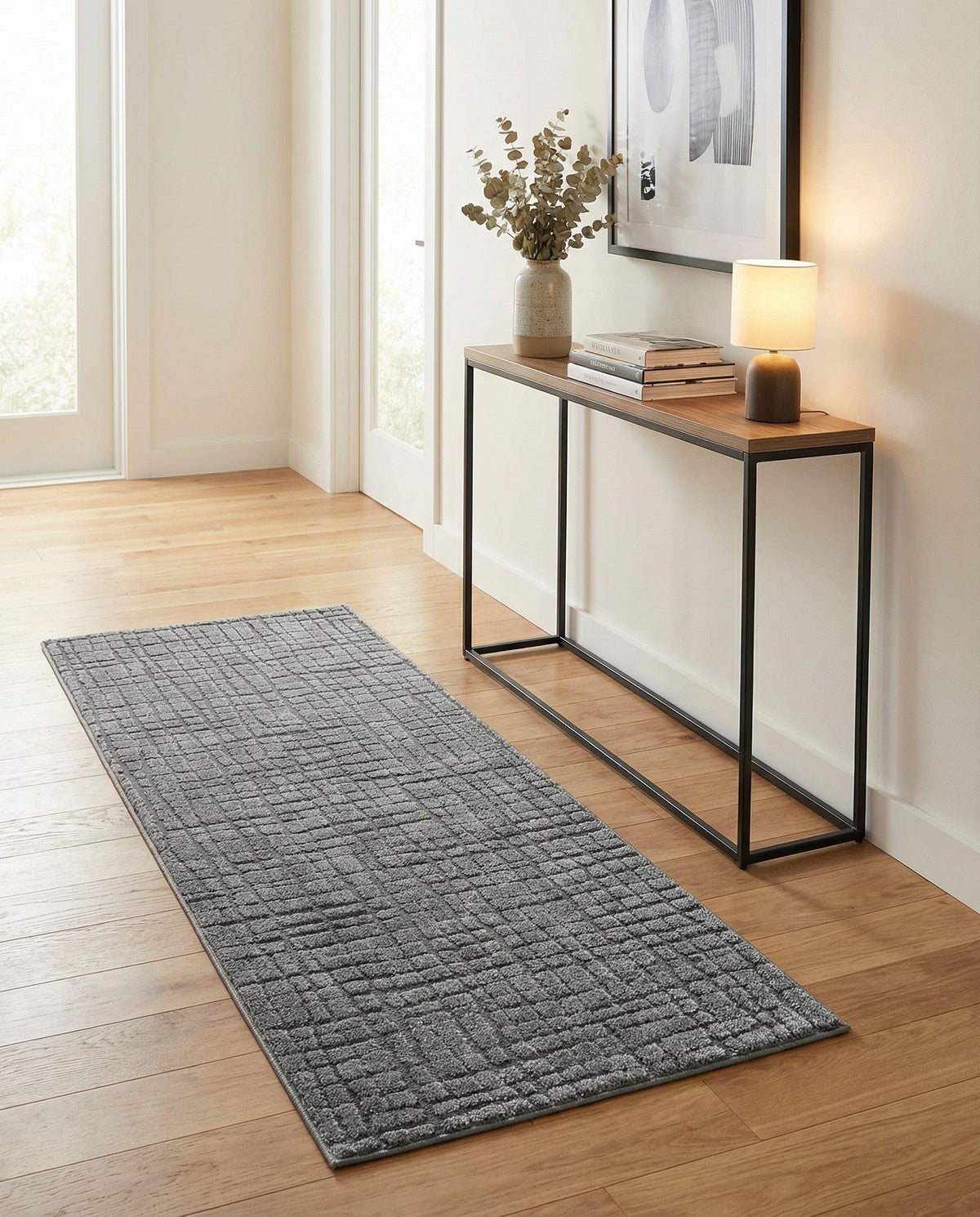 Haven Tapestry Collection Area Rug - WhisperingFalls Runner Serenity Blue  lifestyle 99
